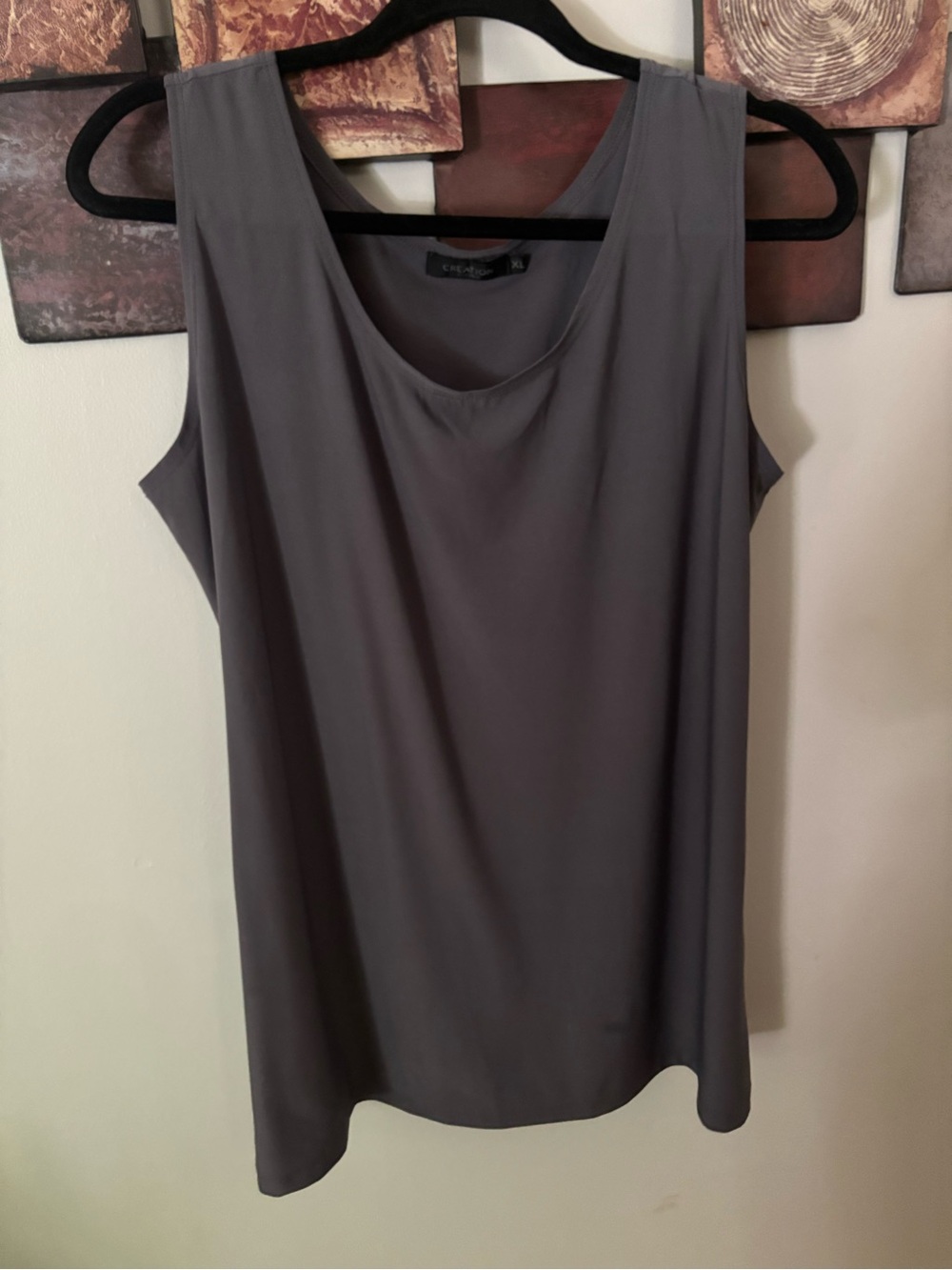 Creation by Lady Liberty Sleeveless Tank in Charcoal Gray